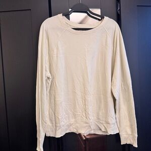 Athleta Cream/Yellow Tone Long Sleeve Top/Crew Neck